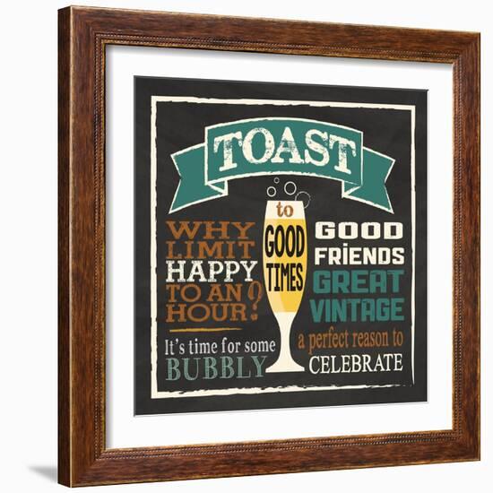 Toast Chalk 1-Melody Hogan-Framed Art Print