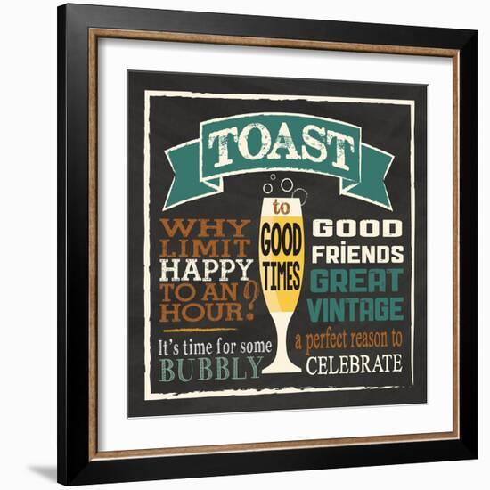 Toast Chalk 1-Melody Hogan-Framed Art Print