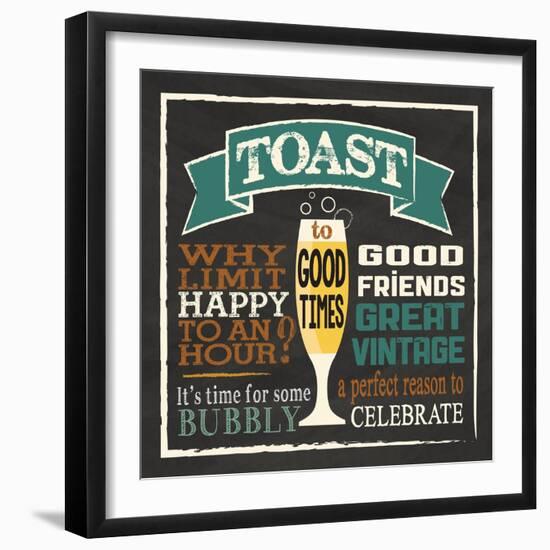 Toast Chalk 1-Melody Hogan-Framed Art Print