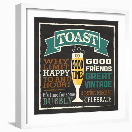 Toast Chalk 1-Melody Hogan-Framed Art Print