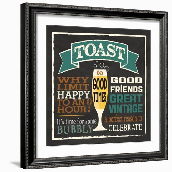 Toast Chalk 1-Melody Hogan-Framed Art Print