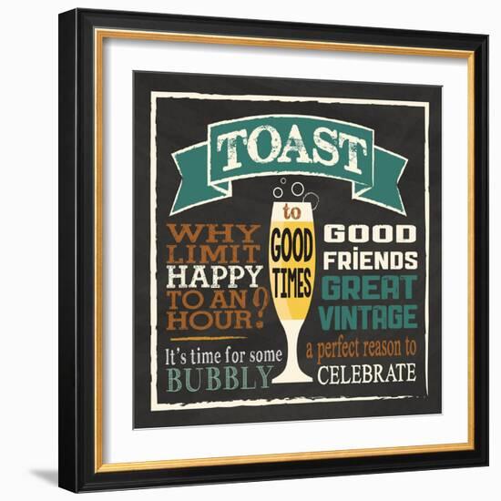 Toast Chalk 1-Melody Hogan-Framed Art Print