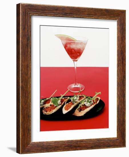 Toasted Bread with Red Pesto and Goat's Cheese, Cocktail-Alexander Van Berge-Framed Photographic Print