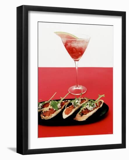 Toasted Bread with Red Pesto and Goat's Cheese, Cocktail-Alexander Van Berge-Framed Photographic Print