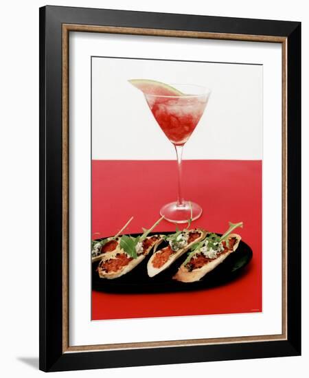 Toasted Bread with Red Pesto and Goat's Cheese, Cocktail-Alexander Van Berge-Framed Photographic Print
