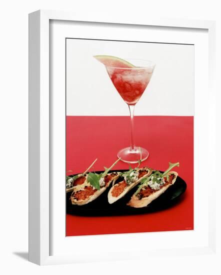 Toasted Bread with Red Pesto and Goat's Cheese, Cocktail-Alexander Van Berge-Framed Photographic Print