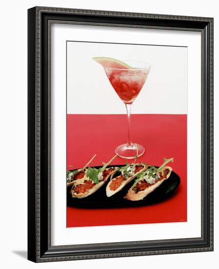 Toasted Bread with Red Pesto and Goat's Cheese, Cocktail-Alexander Van Berge-Framed Photographic Print