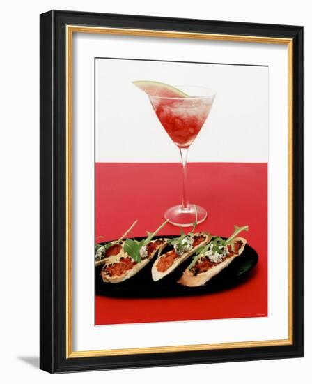 Toasted Bread with Red Pesto and Goat's Cheese, Cocktail-Alexander Van Berge-Framed Photographic Print