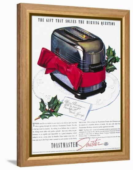 Toaster Ad, 1937-null-Framed Premier Image Canvas