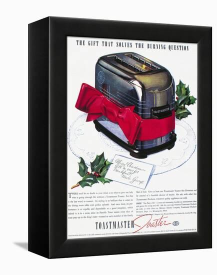 Toaster Ad, 1937-null-Framed Premier Image Canvas