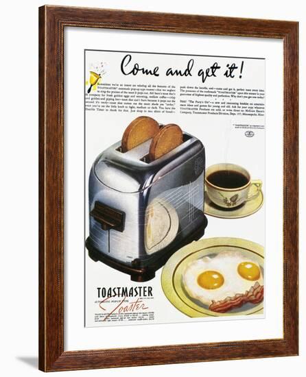 Toaster Ad, 1938-null-Framed Giclee Print