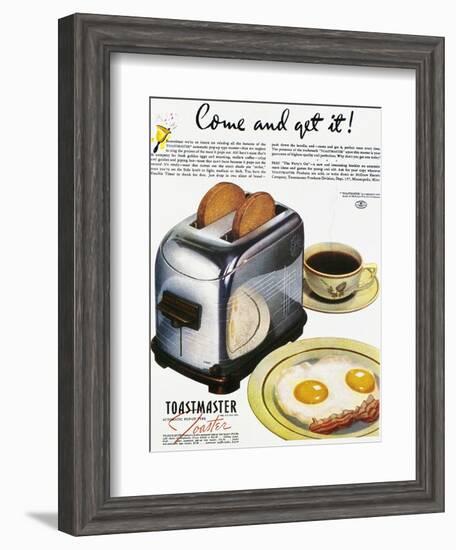 Toaster Ad, 1938-null-Framed Giclee Print