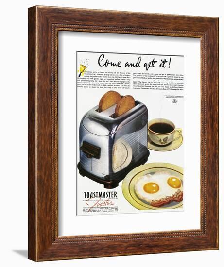 Toaster Ad, 1938-null-Framed Giclee Print