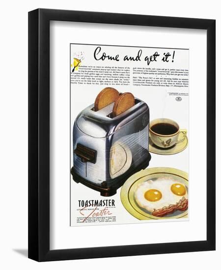 Toaster Ad, 1938-null-Framed Giclee Print