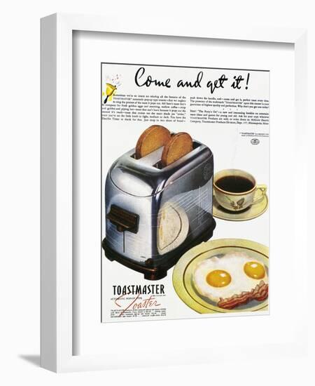 Toaster Ad, 1938-null-Framed Giclee Print