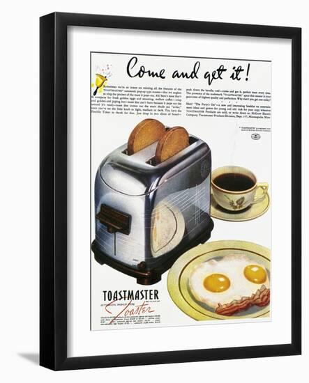 Toaster Ad, 1938-null-Framed Giclee Print