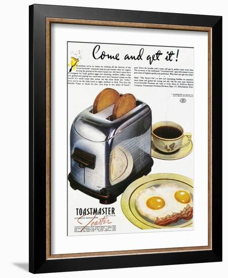 Toaster Ad, 1938-null-Framed Giclee Print