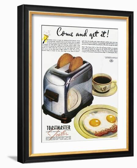 Toaster Ad, 1938-null-Framed Giclee Print