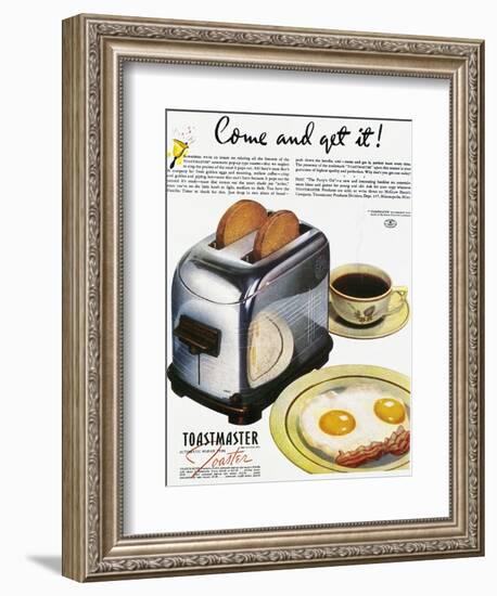 Toaster Ad, 1938-null-Framed Premium Giclee Print
