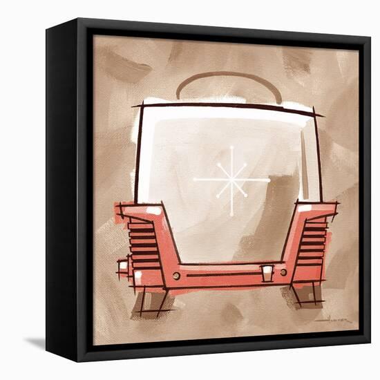 Toaster coral & brown-Larry Hunter-Framed Premier Image Canvas