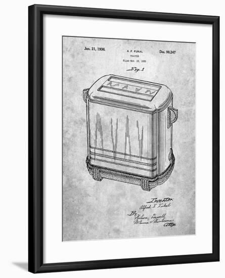 Toaster Patent Art-Cole Borders-Framed Art Print