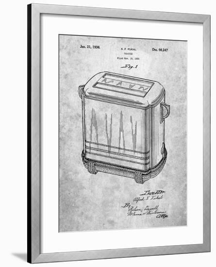 Toaster Patent Art-Cole Borders-Framed Art Print