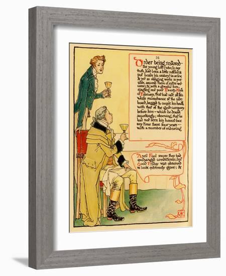 Toasting The Calm At The Dinner-Walter Crane-Framed Art Print