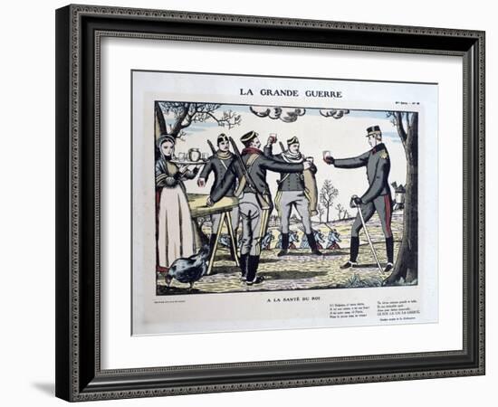 Toasting the Health of the King, the Belgian Army, World War I, 1914-1918-Benito-Framed Giclee Print