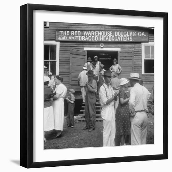 Tobacco auction in Douglas, Georgia, 1938-Dorothea Lange-Framed Photographic Print