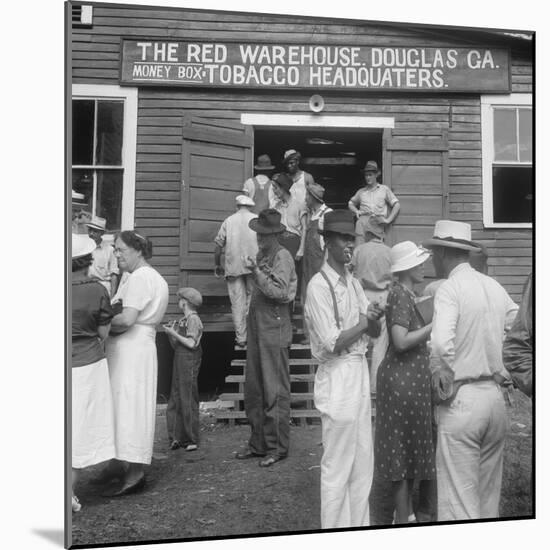 Tobacco auction in Douglas, Georgia, 1938-Dorothea Lange-Mounted Photographic Print