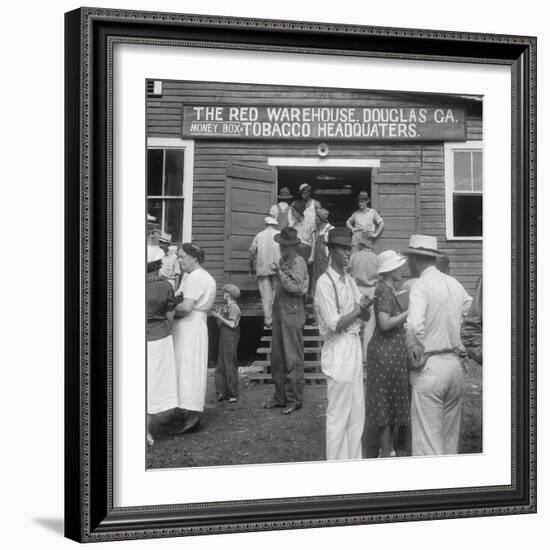 Tobacco auction in Douglas, Georgia, 1938-Dorothea Lange-Framed Photographic Print
