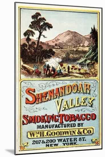 Tobacco Label 'Shenandoah Valley Smoking Tobacco', 1869-null-Mounted Giclee Print
