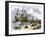Tobacco Ships in the James River, Virginia Colony, 1600s-null-Framed Giclee Print