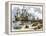 Tobacco Ships in the James River, Virginia Colony, 1600s-null-Framed Premier Image Canvas