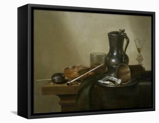 Tobacco Still Life, 1637-Willem Claesz Heda-Framed Premier Image Canvas