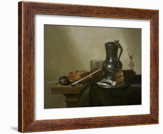 Tobacco Still Life, 1637-Willem Claesz Heda-Framed Giclee Print