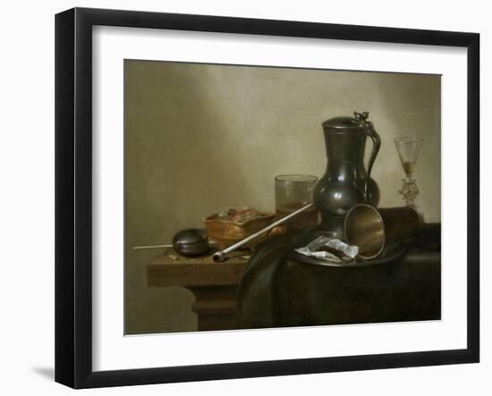 Tobacco Still Life, 1637-Willem Claesz Heda-Framed Giclee Print