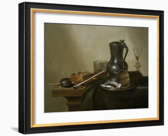 Tobacco Still Life, 1637-Willem Claesz Heda-Framed Giclee Print