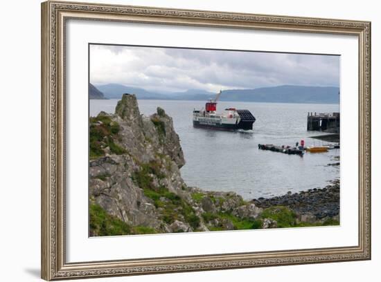 Tobermory Ferry Leaving Kinchoan, Ardnamurchan Peninsula, Highland, Scotland-Peter Thompson-Framed Photographic Print