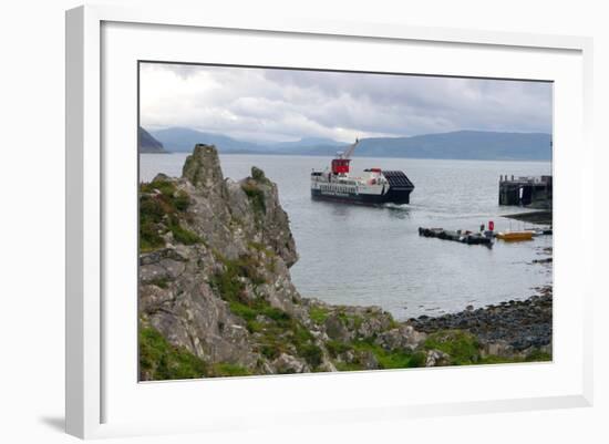 Tobermory Ferry Leaving Kinchoan, Ardnamurchan Peninsula, Highland, Scotland-Peter Thompson-Framed Photographic Print