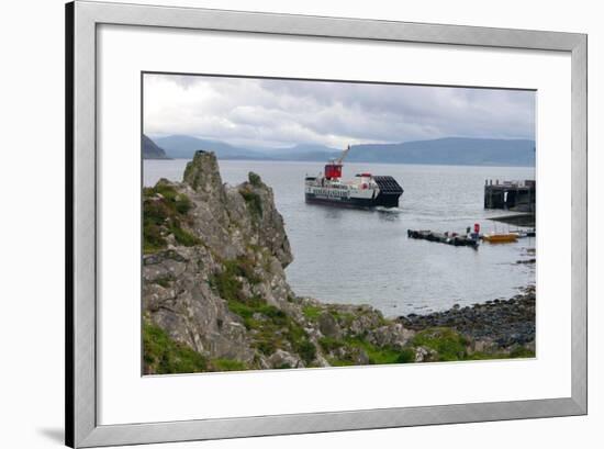 Tobermory Ferry Leaving Kinchoan, Ardnamurchan Peninsula, Highland, Scotland-Peter Thompson-Framed Photographic Print