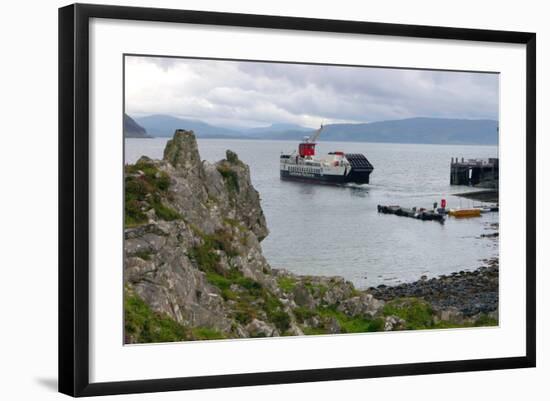 Tobermory Ferry Leaving Kinchoan, Ardnamurchan Peninsula, Highland, Scotland-Peter Thompson-Framed Photographic Print