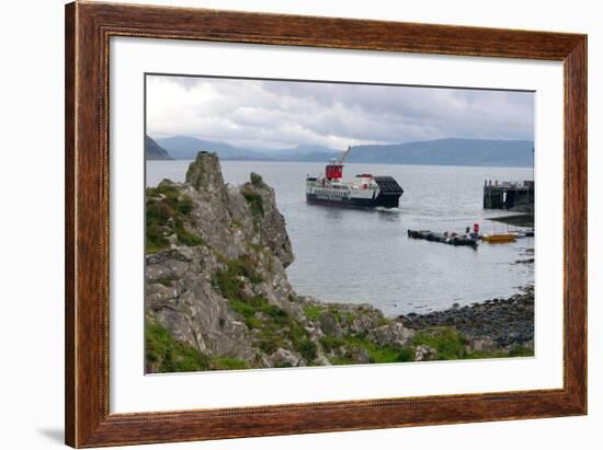 Tobermory Ferry Leaving Kinchoan, Ardnamurchan Peninsula, Highland, Scotland-Peter Thompson-Framed Photographic Print