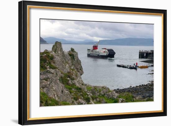 Tobermory Ferry Leaving Kinchoan, Ardnamurchan Peninsula, Highland, Scotland-Peter Thompson-Framed Photographic Print