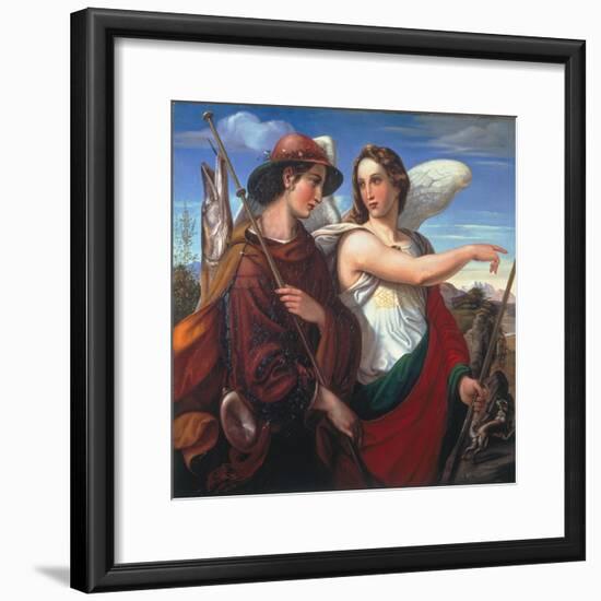 Tobias and the Angel, 1845-Theodor Rehbenitz-Framed Giclee Print