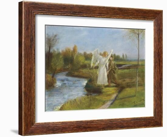 Tobias and the Angel, 1902-Fritz von Uhde-Framed Giclee Print