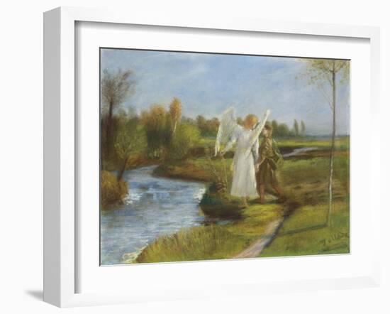 Tobias and the Angel, 1902-Fritz von Uhde-Framed Giclee Print
