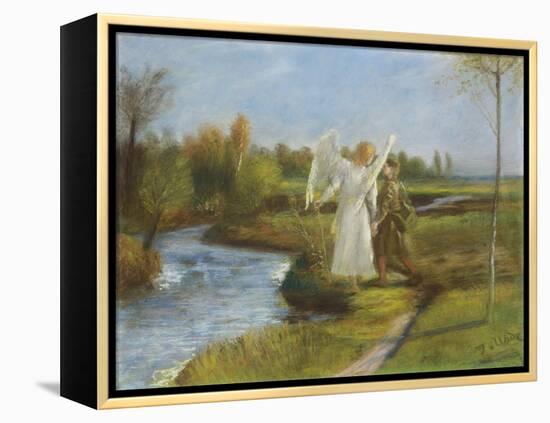 Tobias and the Angel, 1902-Fritz von Uhde-Framed Premier Image Canvas