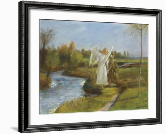 Tobias and the Angel, 1902-Fritz von Uhde-Framed Giclee Print