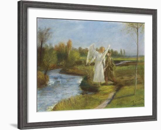 Tobias and the Angel, 1902-Fritz von Uhde-Framed Giclee Print